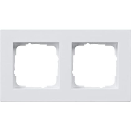 GIRA Afdekraam 2-v vlak Gira E2 z.wit m 0212225