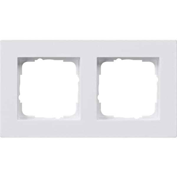 GIRA Afdekraam 2-v vlak Gira E2 z.wit m 0212225