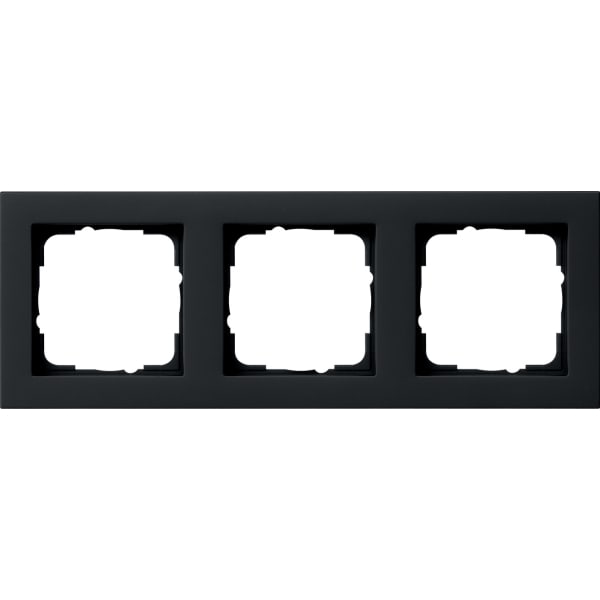 GIRA Afdekraam 3-v Gira E2 zwart m 021309