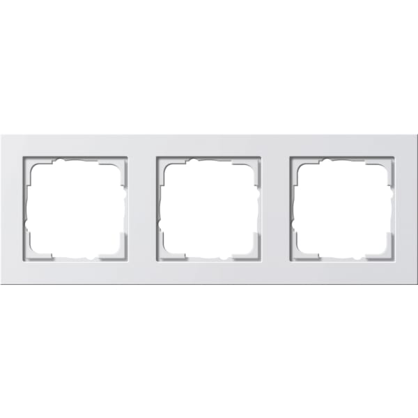 GIRA Afdekraam 3-v Gira E2 z.wit m 021322
