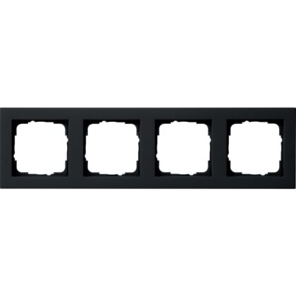 GIRA Afdekraam 4-v Gira E2 zwart m 021409