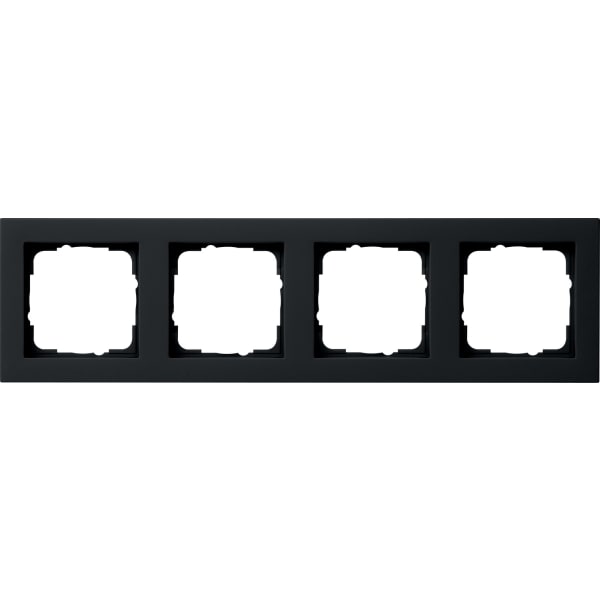 GIRA Afdekraam 4-v Gira E2 zwart m 021409