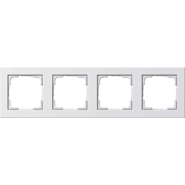 GIRA Afdekraam 4-v Gira E2 z.wit m 021422