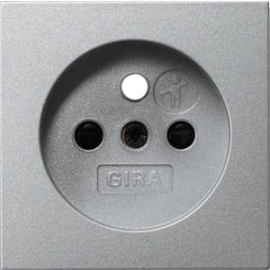 GIRA Afdekplaat WCD aardpen + SH System 55 kl.alum. 094526
