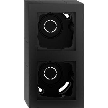GIRA OB-beh. 2-v + afd.r. Gira E2 zwart m 106209
