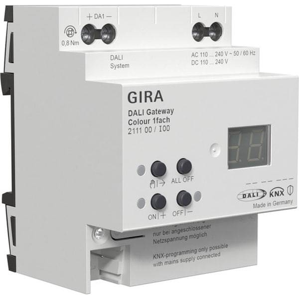 GIRA DALI gateway Colour 1-v DIN-rail KNX Secure 211100