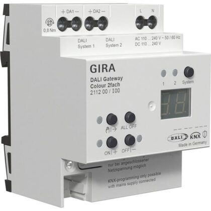 GIRA DALI gateway Colour 2-v DIN-rail KNX Secure 211200