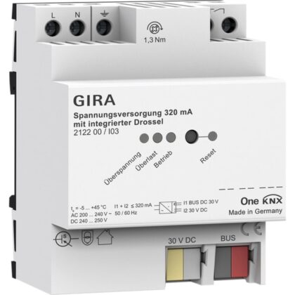 GIRA Voeding 320mA spoel KNX DIN-rail 212200