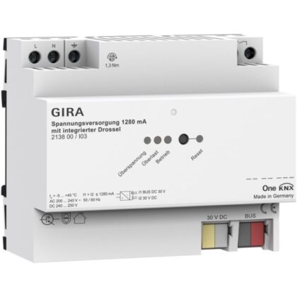 GIRA Voeding 1280mA spoel KNX DIN-rail 213800