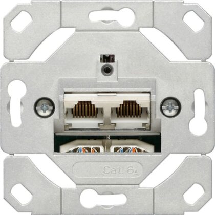 GIRA Netwerkaansluitdoos cat.6A 2-v Basiselement 245200