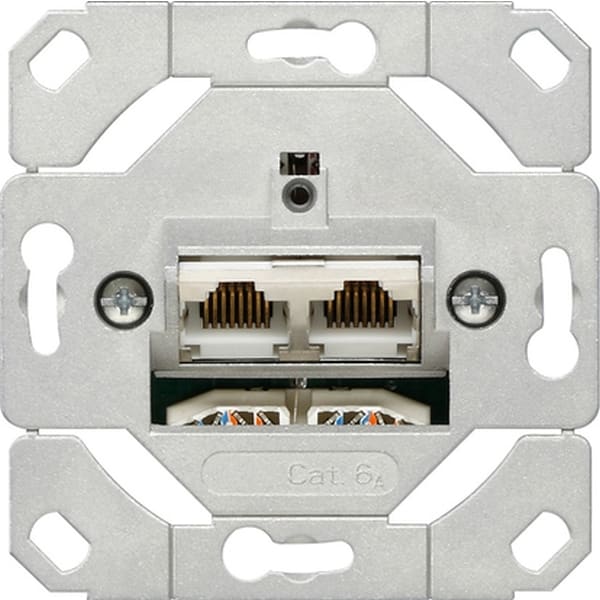 GIRA Netwerkaansluitdoos cat.6A 2-v Basiselement 245200