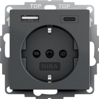 GIRA WCD/RA SH USB-voeding 2-v A/C S55 antr. 245928