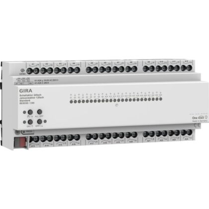 GIRA Schakel/jaloezie-actor 24-v/12-v 16A DIN-rail Std KNX Secure 503000
