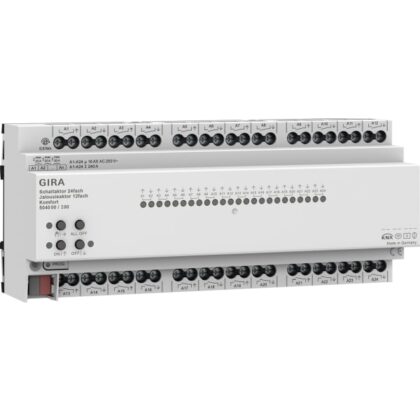 GIRA Schakel/jaloezie-actor 24-v/12-v 16A DIN-rail Kmf KNX Secure 504000