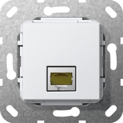 GIRA MJ RJ45 Cat.6A 10 Gbit Basiselement z.wit 569603