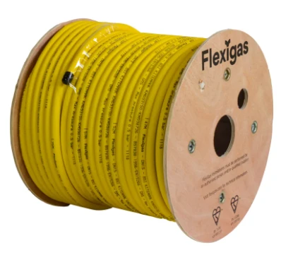 Flexigas PLT inox flexibele buis voor gas 22 mm (rollengte 15m) - geel - prijs per meter GPF100896