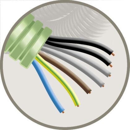 GREEN FLEX Green Flex voorbedrade buis 20mm LS0H groen + installatie H07Z1-U 7G1