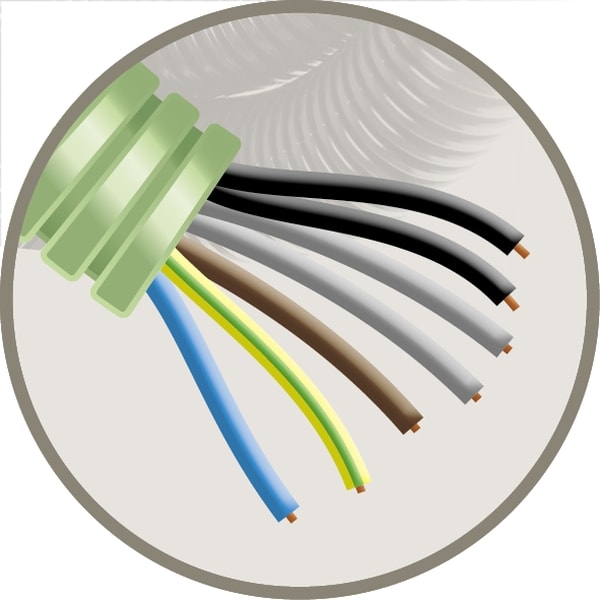GREEN FLEX Green Flex voorbedrade buis 20mm LS0H groen + installatie H07Z1-U 7G1