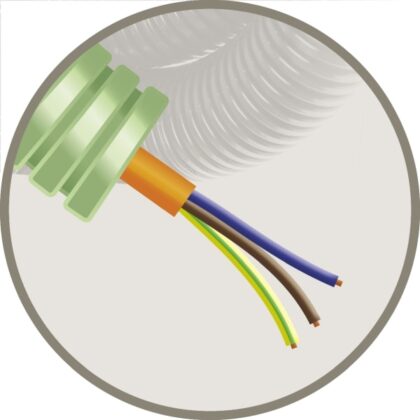 GREEN FLEX Green Flex voorbedrade buis 20mm LS0H groen + FR2 Rf 1h30 3G1
