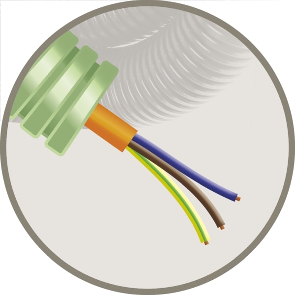 GREEN FLEX Green Flex voorbedrade buis 20mm LS0H groen + FR2 Rf 1h30 3G1