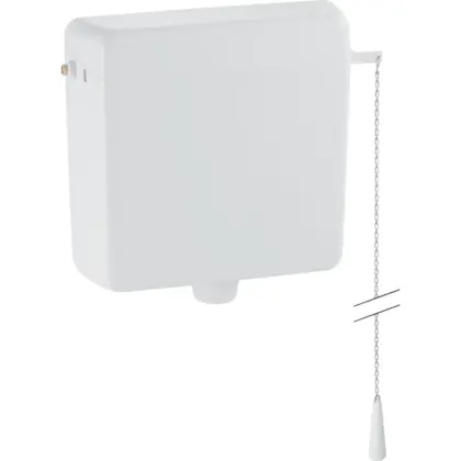 Geberit GEBERIT 123700111 HOOGHANGEND RESERVOIR MET KETTIN MET KETTINGBEDIENING 123.700.11.1