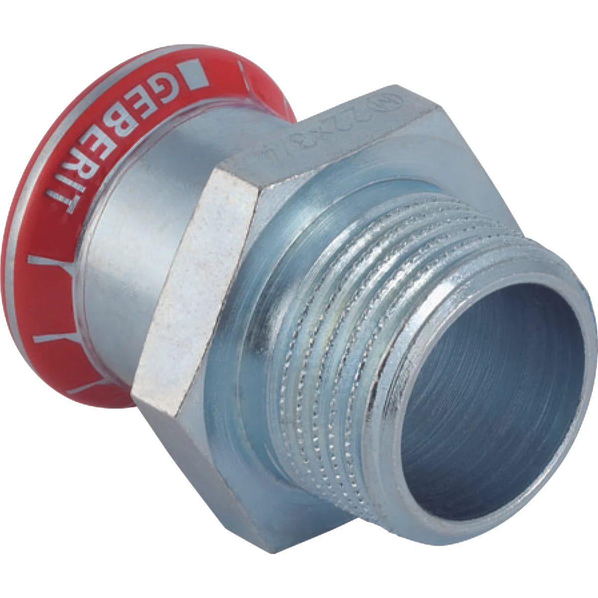 Geberit Persovergangsstuk staal 18mm x 3/4" M verwarming Geberit Mapress C-Staal 21705