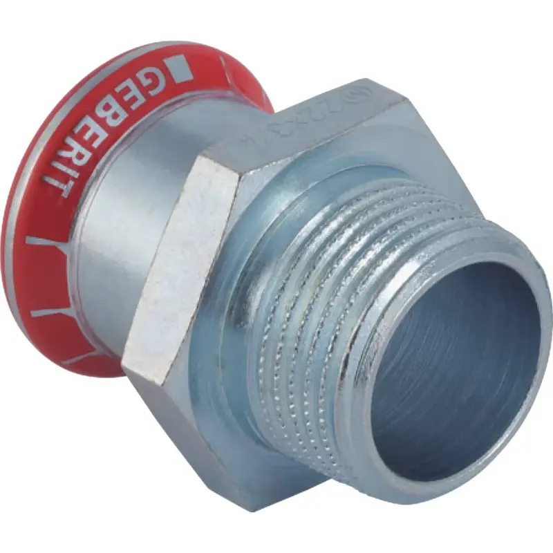 Geberit Persovergangsstuk staal 22mm x 3/4" M verwarming Geberit Mapress C-Staal 21707
