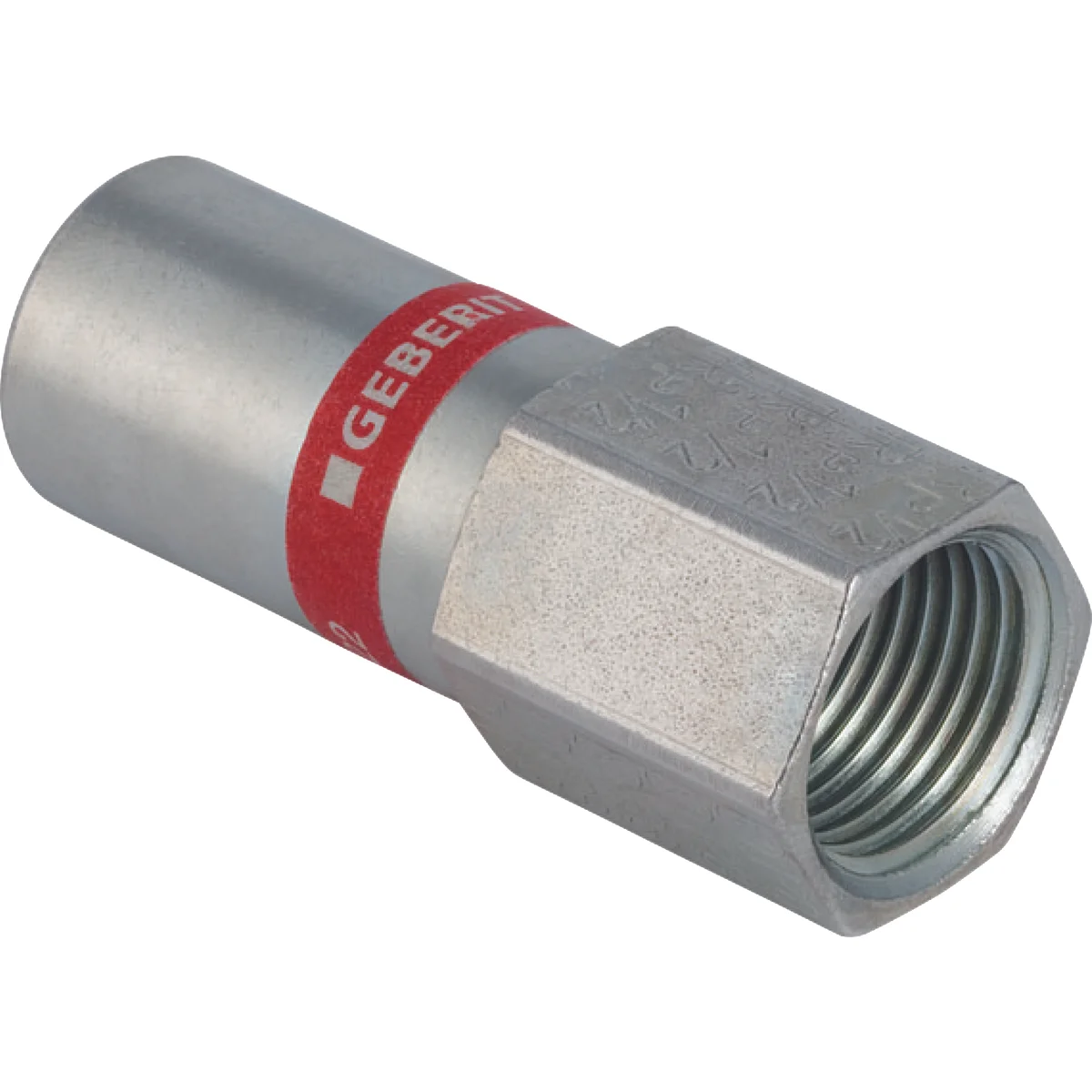 Geberit Persovergangsstuk staal 15mm x 1/2" F verwarming Geberit Mapress C-Staal 21902