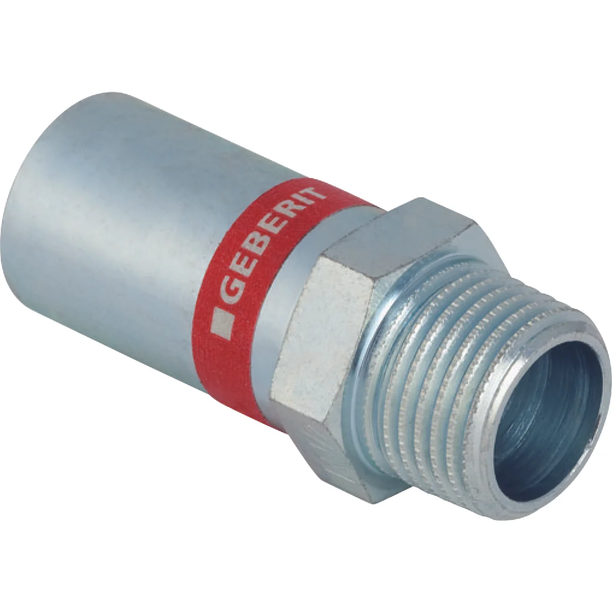 Geberit Persovergangsstuk staal 22mm x 1/2" M verwarming Geberit Mapress C-Staal 21935