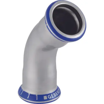 Geberit Persbocht inox 22mm FF 45° (drink)water Geberit Mapress RVS 30604