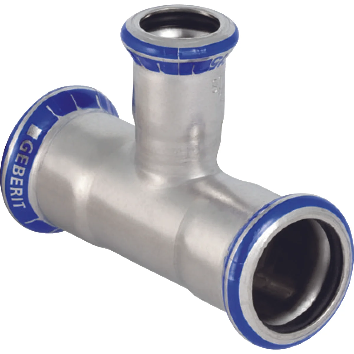 Geberit Persverloop-T inox 28x22x28mm FFF (drink)water Geberit Mapress RVS 31211