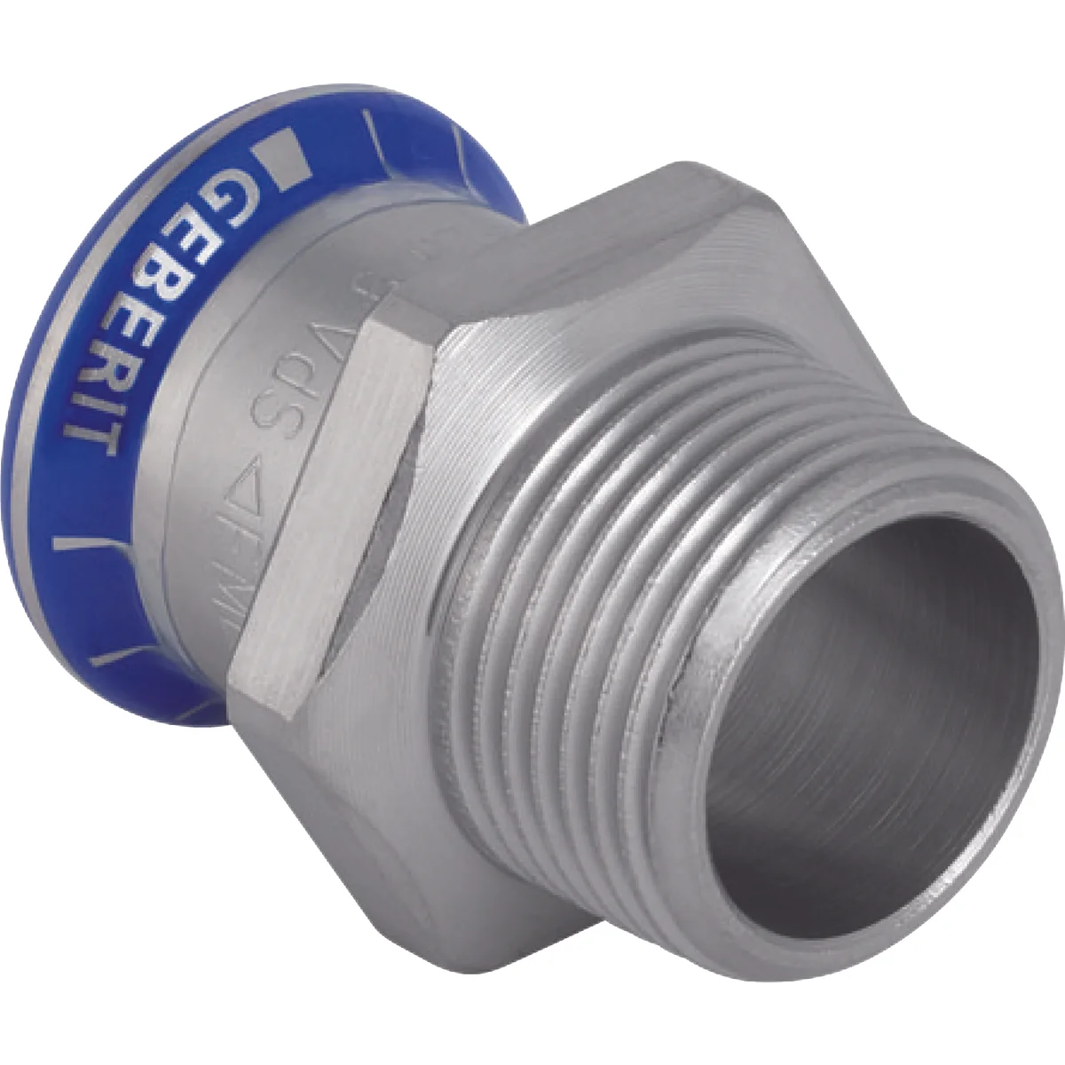 Geberit Persovergangsstuk inox 35mm x 6/4" M (drink)water Geberit Mapress RVS 31720