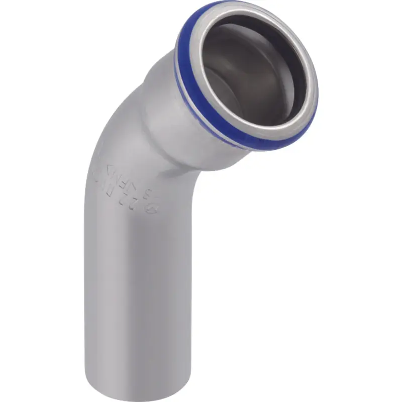Geberit Persinsteekbocht inox 35mm MF 45° (drink)water Geberit Mapress RVS 32706