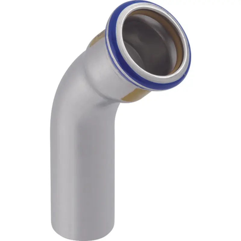 Geberit Persinsteekbocht inox 22mm MF 45° gas Geberit Mapress RVS 34023
