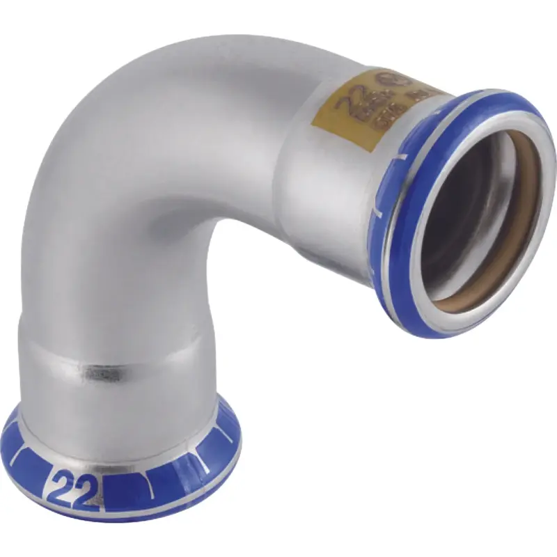 Geberit Persbocht inox 35mm FF 90° gas Geberit Mapress RVS 34187