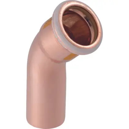 Geberit Persinsteekbocht koper 35mm MF 45° gas Geberit Mapress Koper 34525