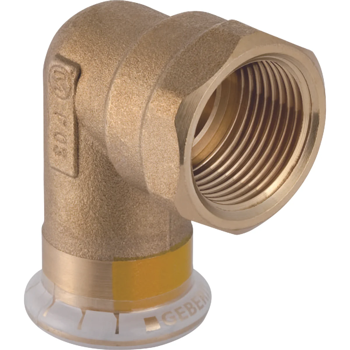Geberit Persovergangsknie koper 22mm x 3/4" F 90° gas Geberit Mapress Koper 34727