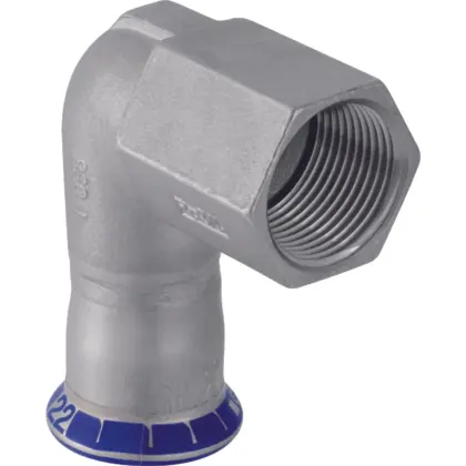 Geberit Persovergangsknie inox 35mm x 5/4" F 90° solar Geberit Mapress FKM RVS 50553