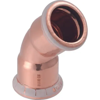 Geberit Persbocht koper 28mm FF 45° (drink)water Geberit Mapress Koper 60605