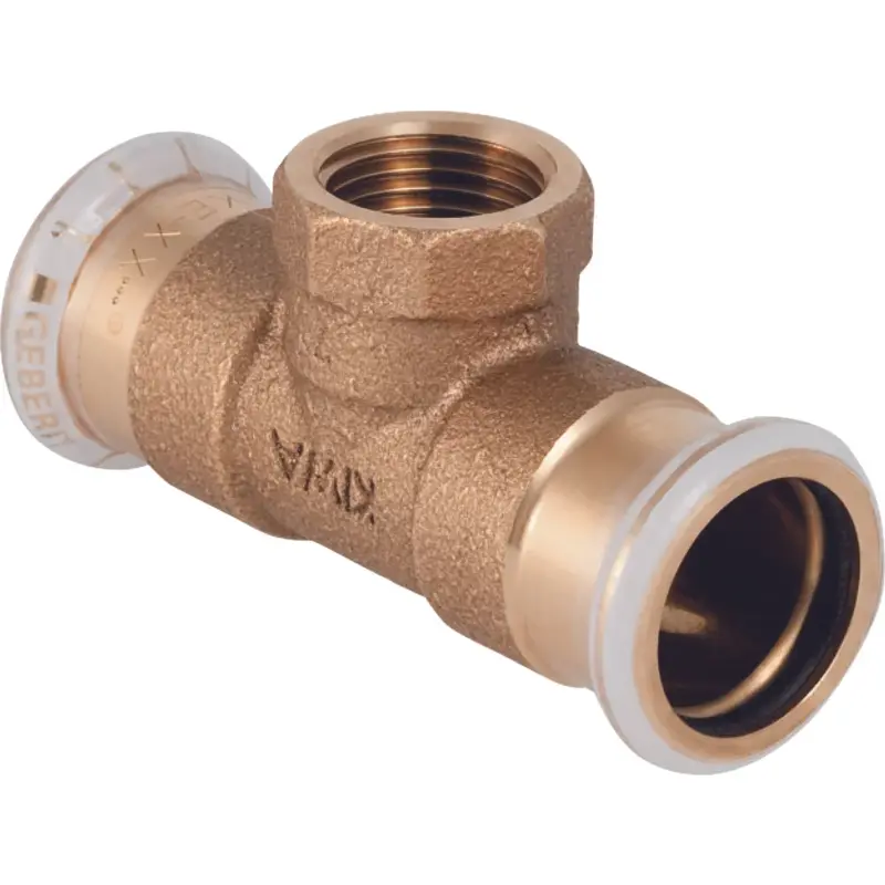 Geberit Persovergangs-T-stuk koper 35 x 1/2" x 35F (drink)water Geberit Mapress Koper 61362