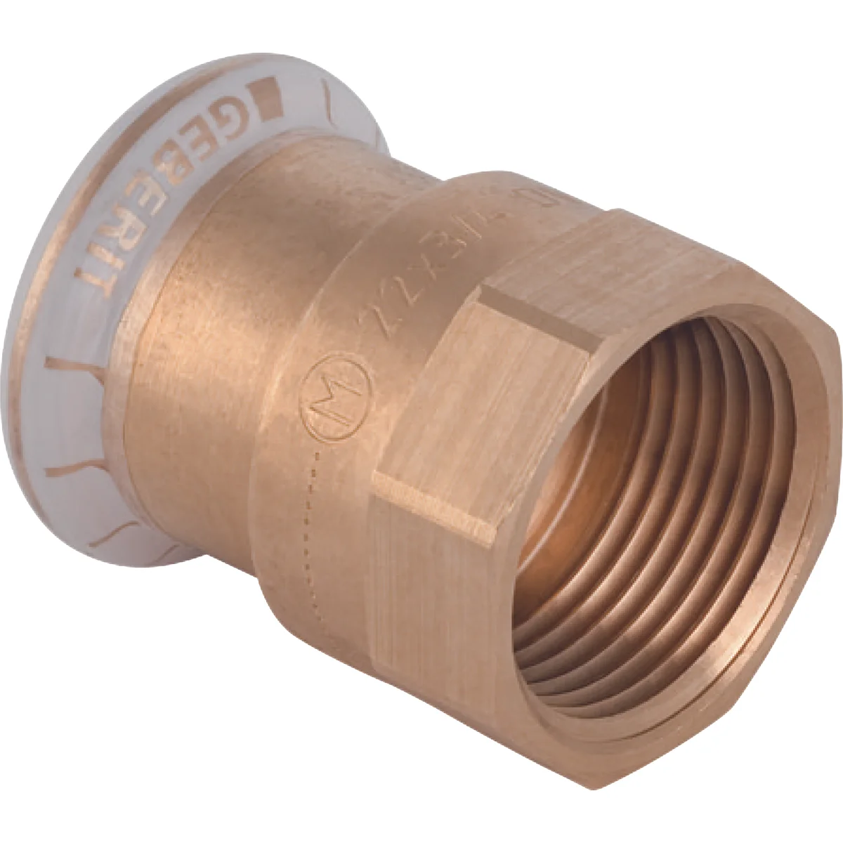 Geberit Persovergangsstuk koper 15mm x 3/4" F (drink)water Geberit Mapress Koper 61823