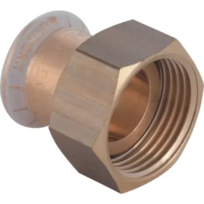 Geberit Persaansluitkoppeling koper 28mm x 5/4" FF (drink)water Geberit Mapress Koper 65085