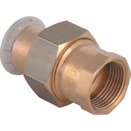 Geberit Pers-3-delige koppeling koper 28 x 1" F (drink)water Geberit Mapress Koper 65485