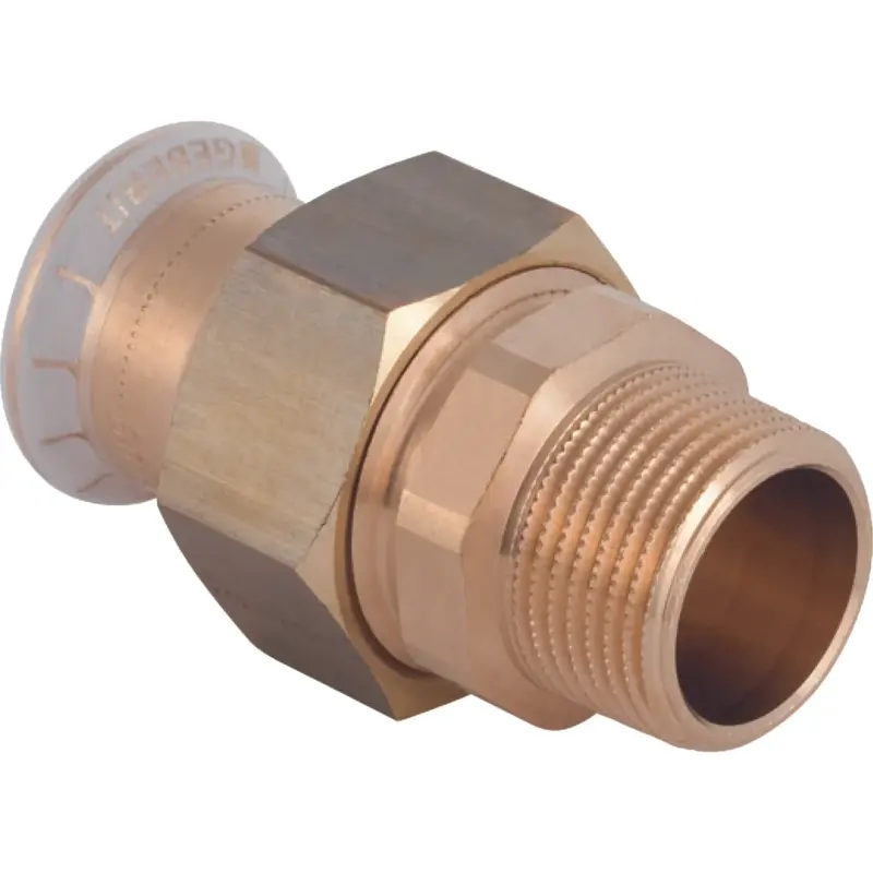 Geberit Pers-3-delige koppeling koper 15 x 1/2" M (drink)water Geberit Mapress Koper 65532