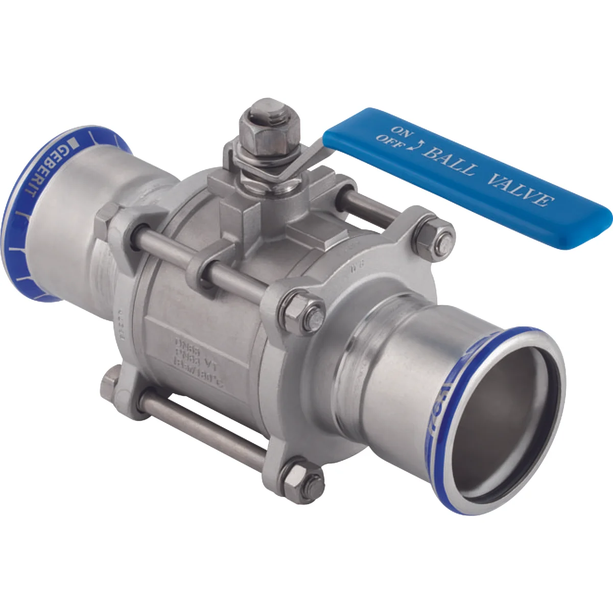 Geberit Kogelkraan DN 54mm flens-flens Geberit Mapress RVS 92106