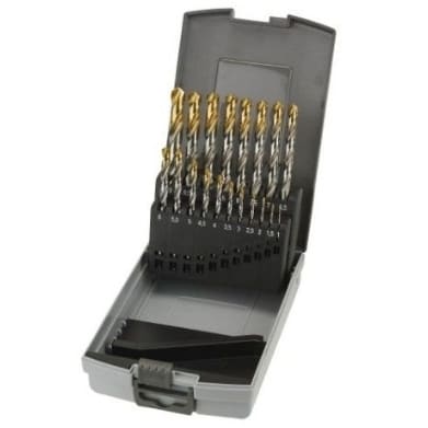 Gühring 19 delige Borenset HSS TiN-gecoat Ø 1-10mm DIN338 9002340060130