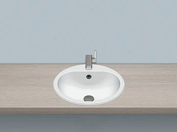 Laufen Classics inbouwwastafel 470 x 470 mm - wit - plaatstaal - met kraangat - met overloop H517CL50001041