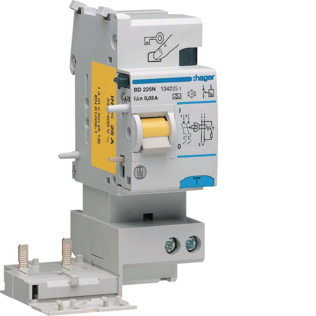 HAGER Differentieelblok 2P 25A 30mA type A BD225N