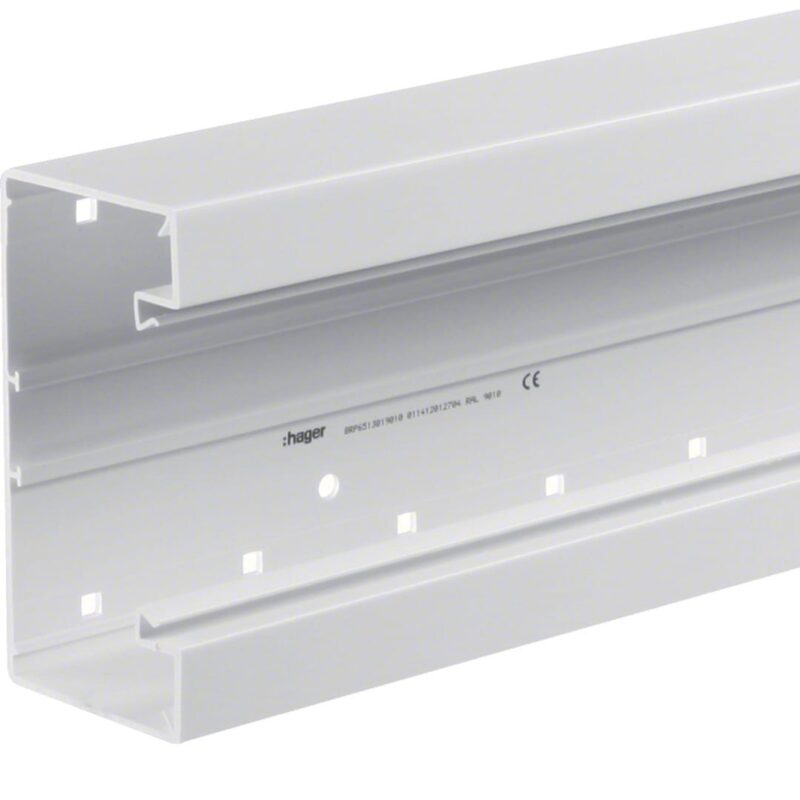 HAGER Sokkel voor installatiekanaal in PC/ABS 65x130 mm
