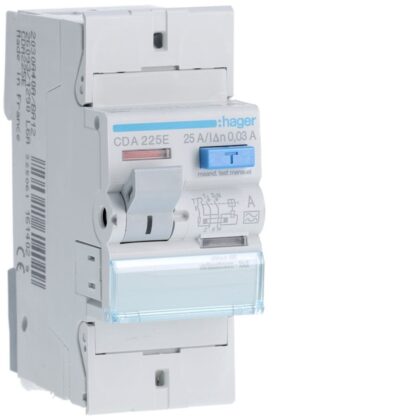 HAGER Aardlekschakelaar 2P 25A 30mA type A CDA225E
